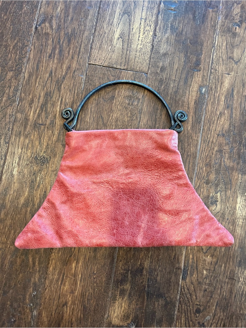 Red Leather Top-Handle Womens Bags 90s Whimsygoth